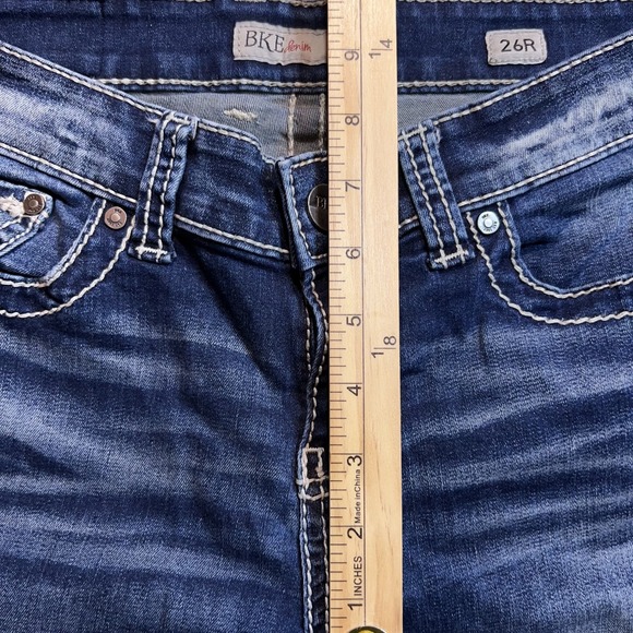 Buckle BKE Payton Jeans Womens 28X31 Blue Denim‎ Faded Straight Leg (Tag 26R) - Picture 7 of 10